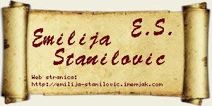 Emilija Stanilović vizit kartica